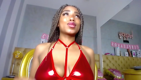 Ebony beauty in sexy lingerie is one of the most exciting