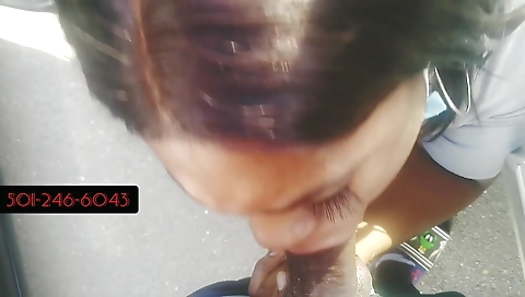 Ebony porn video with a brunette teen girl sucking a big dick