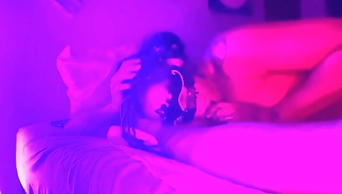 Ebony teen gets her pussy and ass penetrated deeply