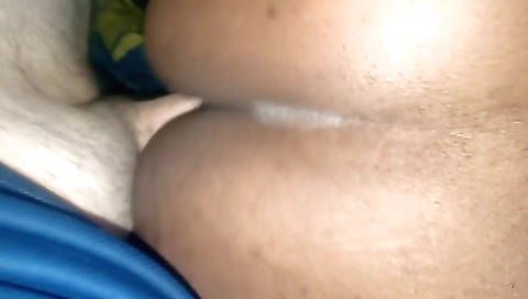 Amateur black with a huge cock is showing off her curves