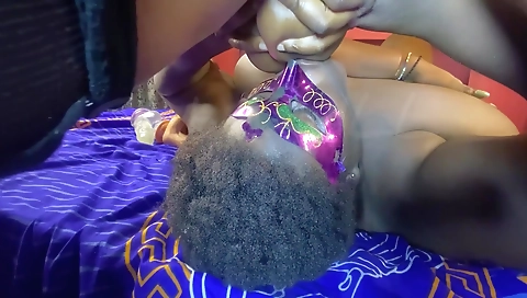 Ebony brunette is fucked by the pastor and his stepdaughter