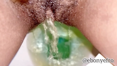 Ebony teen pissing room and taking off her panties