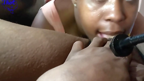 Ebony milf getting her tight pussy pounded by big dick