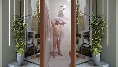 A big ass girl sucks a guy's dick to make it funny