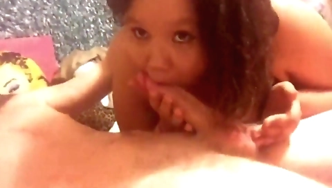 Lightskin Ebony Amateur Chick Fucks & Sucks Dick - Puresexm