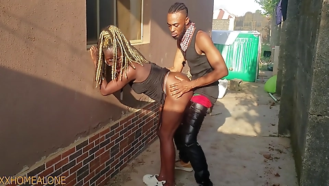 Gorgeous ebony girl getting fucked with a big dick