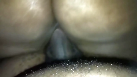 Big ass ebony milf fucks a huge cock in her mouth and pussy