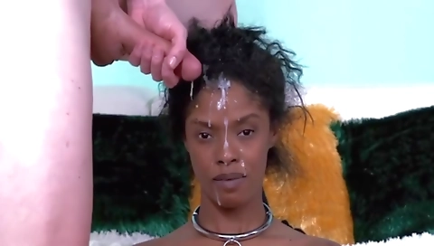 Ebony redhead with a tattooed face gets fucked hard 051