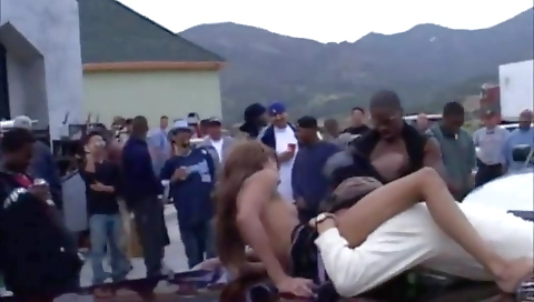 Two teens with huge natural tits and ass are getting fucked