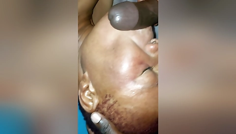 Sexy ebony babe enjoys sucking and riding his cock hard