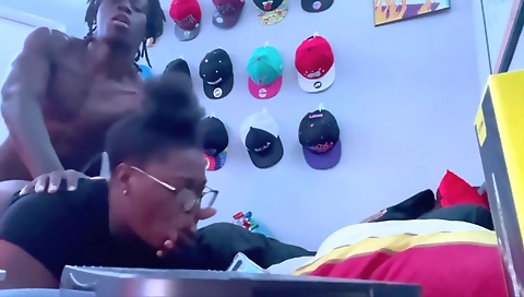 Ebony babe 18+ with big ass getting banged by a big cock