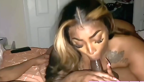 Big ass black ebony gets creampied by a black dude