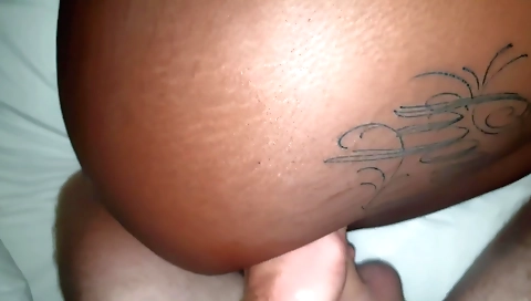 Black girl with a big ass makes me cum in her pussy